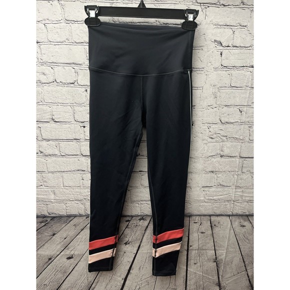 Barry's Fit Pants - Barrys Fit High Waist Speed Tight Navy Coral Sea Size Small 7/8 Leggings